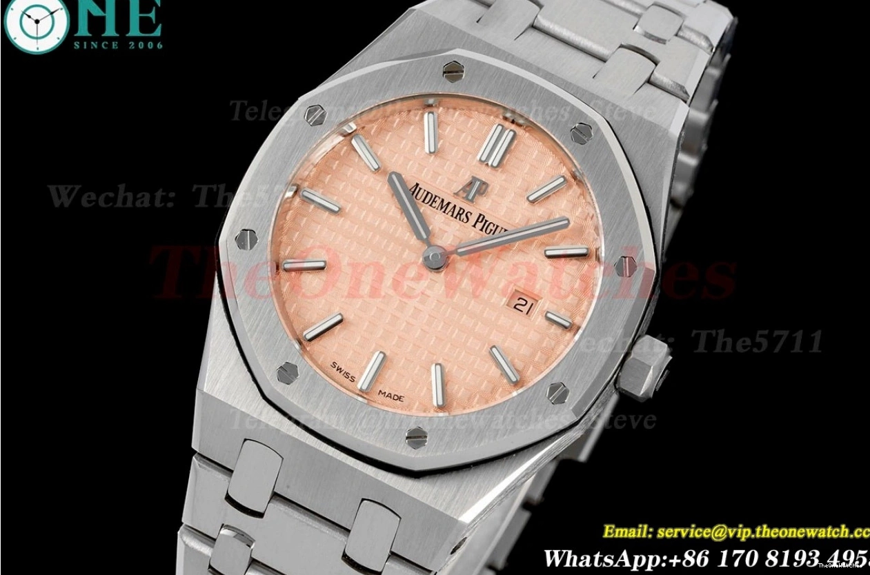 SS JJF Swiss Qtz Ladies 33mm Oak Stk Royal SS Cream 0125